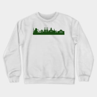 HANNOVER skyline in forest green Crewneck Sweatshirt